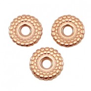 DQ metalen kraal disc 8mm deco Rosé goud 